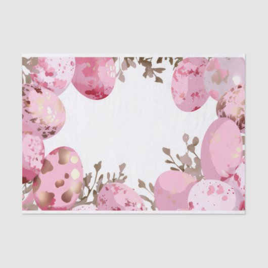 Kleurrijke waterverf paaseieren tissuepapier (Voorkant)