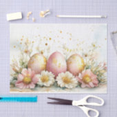 Kleurrijke waterverf paaseieren tissuepapier (Craft)
