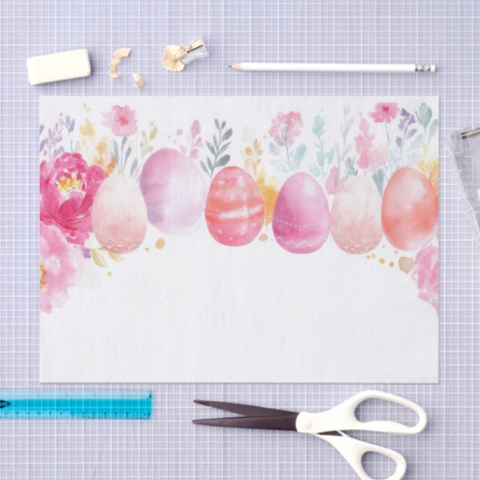 Kleurrijke waterverf paaseieren tissuepapier (Craft)