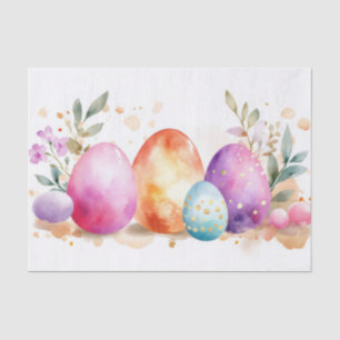 Kleurrijke waterverf paaseieren tissuepapier