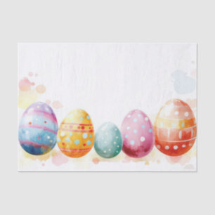 Kleurrijke waterverf paaseieren tissuepapier