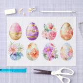 Kleurrijke waterverf paaseieren tissuepapier (Craft)