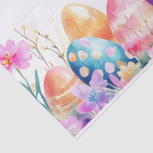 Kleurrijke waterverf paaseieren tissuepapier (Detail)