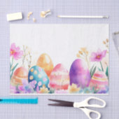Kleurrijke waterverf paaseieren tissuepapier (Craft)