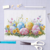 Kleurrijke waterverf paaseieren tissuepapier (Craft)