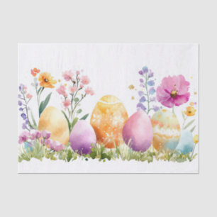 Kleurrijke waterverf paaseieren tissuepapier