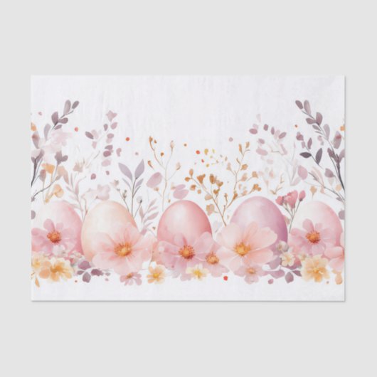 Kleurrijke waterverf paaseieren tissuepapier (Voorkant)