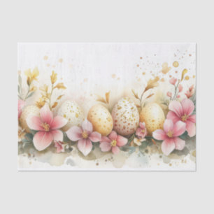 Kleurrijke waterverf paaseieren tissuepapier