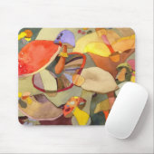 Kleurrijke Waterverf paddenstoelen Muismat (Met muis)