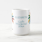 Kleurrijke Waterverf palmbomen gepersonaliseerd Koffiemok (Center)