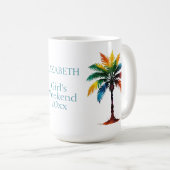 Kleurrijke Waterverf palmbomen gepersonaliseerd Koffiemok (Voorkant rechts)