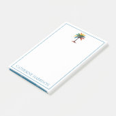Kleurrijke Waterverf palmboom gepersonaliseerd Post-it® Notes (Schuin)