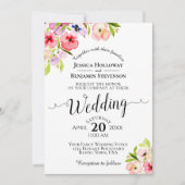 Kleurrijke Waterverf Pansies en wilde bloemen Kaart (Voorkant)