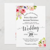 Kleurrijke Waterverf Pansies en wilde bloemen Kaart (Voorkant / Achterkant)