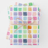 Kleurrijke Waterverf — Papierbladen overvullen Inpakpapier Vel (In situ)