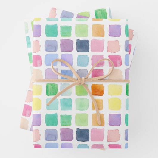 Kleurrijke Waterverf — Papierbladen overvullen Inpakpapier Vel (In situ)