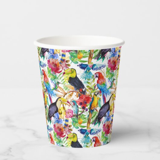 Kleurrijke Waterverf Papieren Bekers (Voorkant)