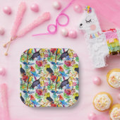 Kleurrijke Waterverf Papieren Bordje (Feest)