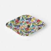 Kleurrijke Waterverf Papieren Bordje (Gebogen)