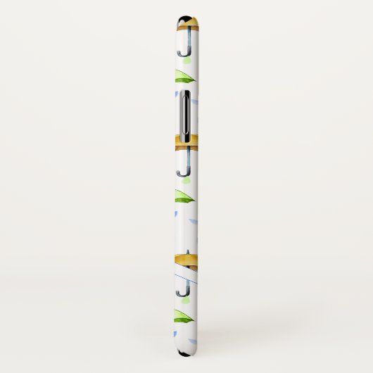 Kleurrijke Waterverf Paraplu's en Regendruppels He Case-Mate iPhone Case (Achterkant / rechts)