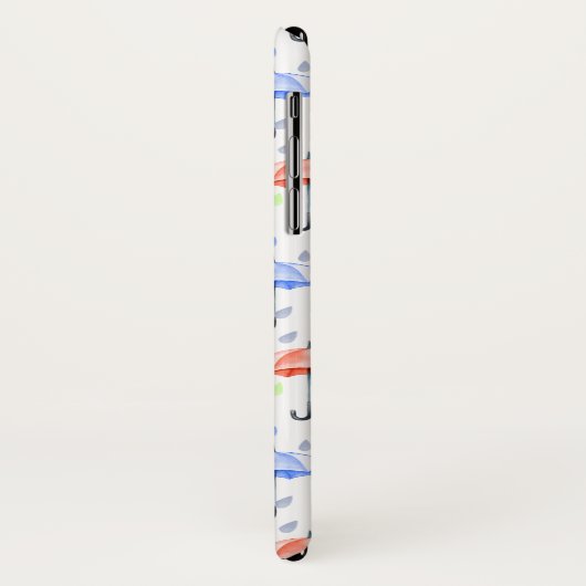 Kleurrijke Waterverf Paraplu's en Regendruppels He Case-Mate iPhone Case (Achterkant/links)