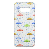 Kleurrijke Waterverf Paraplu's en Regendruppels He Case-Mate Samsung Galaxy Hoesje (Achterkant)