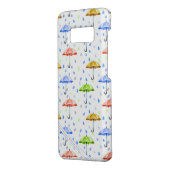 Kleurrijke Waterverf Paraplu's en Regendruppels He Case-Mate Samsung Galaxy Hoesje (Achterkant/links)
