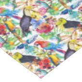 Kleurrijke Waterverf Parrots 2 Tafelkleed (Gekanteld)