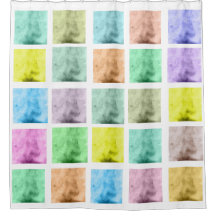 Kleurrijke Waterverf Patroon DouchegordijnC