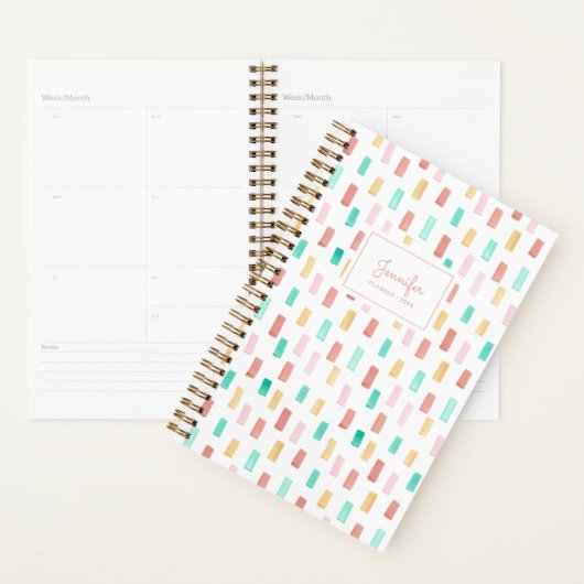 Kleurrijke Waterverf Patroonplanner Planner (Display)