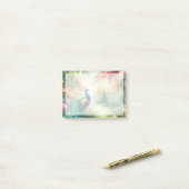 Kleurrijke Waterverf Peacock Post-it Notities Post-it® Notes (Op bureau)