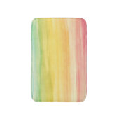 Kleurrijke Waterverf penseelstreken Badmat (Voorkant Verticaal)