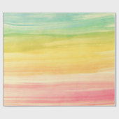 Kleurrijke Waterverf penseelstreken Cadeaupapier (Vlak)
