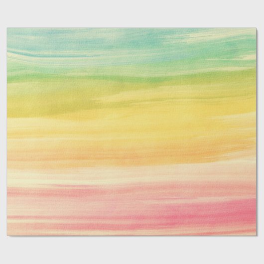 Kleurrijke Waterverf penseelstreken Cadeaupapier (Vlak)