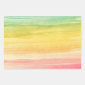 Kleurrijke Waterverf penseelstreken Inpakpapier Vel (Voorkant 3)