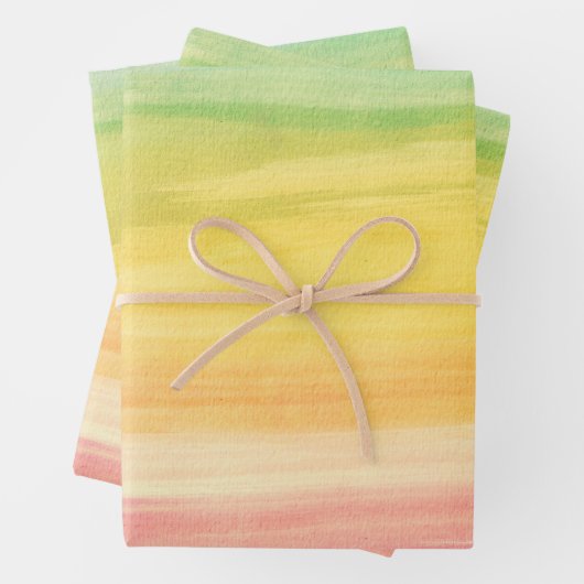 Kleurrijke Waterverf penseelstreken Inpakpapier Vel (In situ)