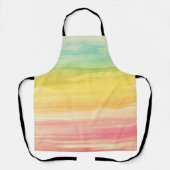 Kleurrijke Waterverf penseelstreken Schort (Voorkant)