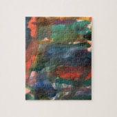 Kleurrijke Waterverf penseelstreken Stuurschijven Legpuzzel (Verticaal)