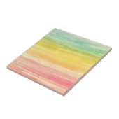 Kleurrijke Waterverf penseelstreken Tegeltje (Zijkant)