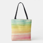 Kleurrijke Waterverf penseelstreken Tote Bag (Achterkant)