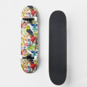 Kleurrijke Waterverf Persoonlijk Skateboard (Voorkant)