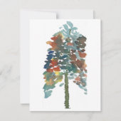 Kleurrijke Waterverf Pine Tree Art Notitiekaartje (Voorkant)