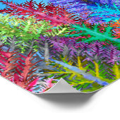 Kleurrijke Waterverf Pine Trees Poster (Hoek)