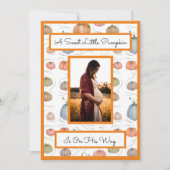 Kleurrijke Waterverf Pompoen Patch baby shower Kaart (Voorkant)