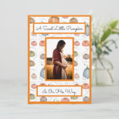 Kleurrijke Waterverf Pompoen Patch baby shower Kaart (Staand voorkant)