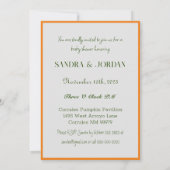 Kleurrijke Waterverf Pompoen Patch baby shower Kaart (Achterkant)