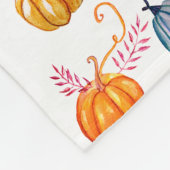 Kleurrijke Waterverf pompoenen kunst Fleece Deken (Hoek)