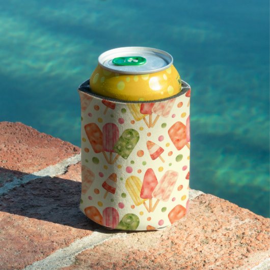 Kleurrijke Waterverf Popsicles Blikjeskoeler (Insitu Zwembad)