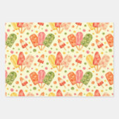 Kleurrijke Waterverf Popsicles Inpakpapier Vel (Voorkant)