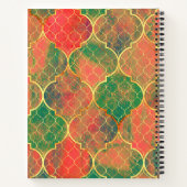 Kleurrijke Waterverf Quatrefoil Patroon Notitieboek (Achterkant)